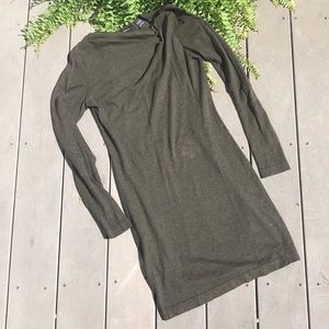 Hunter Green Long Sleeve Sweater Dress
